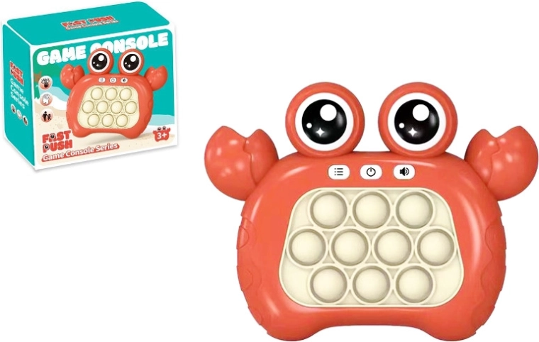 Interaktivní krab – elektronická paměťová hra s tlačítky pop it