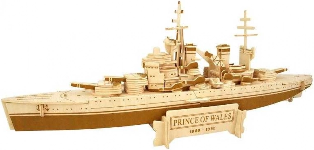 Dřevěné 3D puzzle bitevní loď Prince of Wales