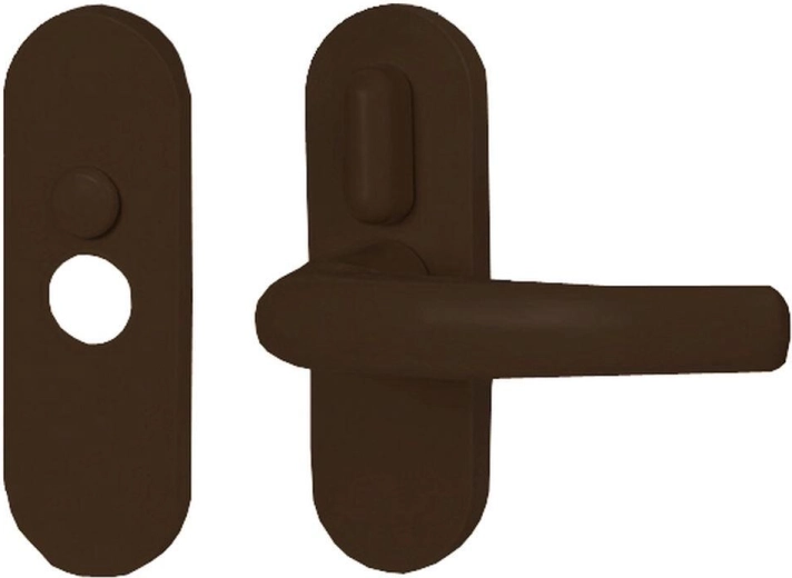 Interiérová klika Klasik s páčkou – hnědá, plast