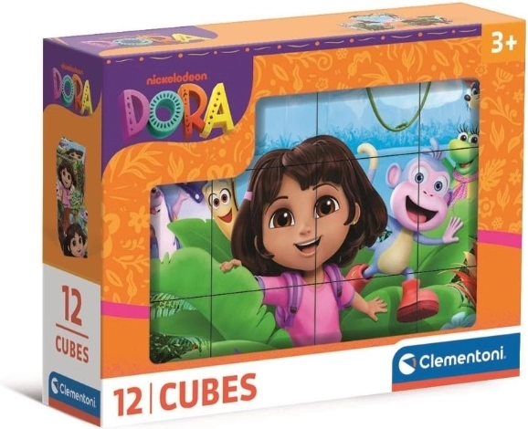 Cubi kocky Dora – 12 dílků (6 obrázků)