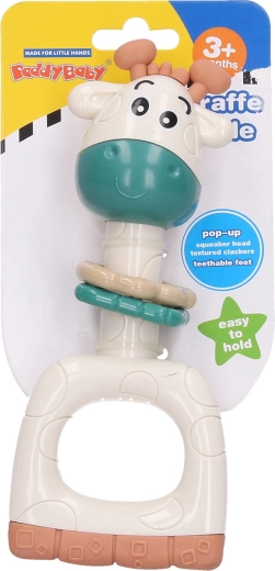 Pískací chrastítko žirafa 16 cm