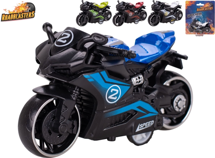 Roadblasters kovová motorka na zpětný chod 9 cm