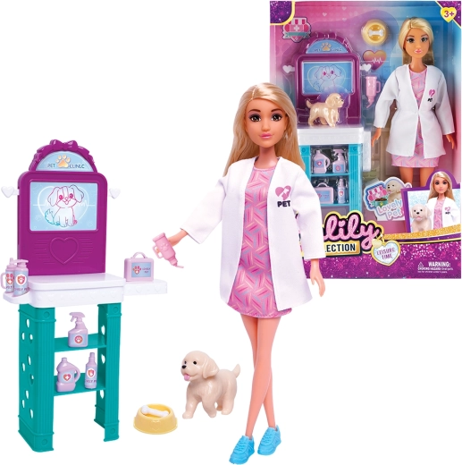 Panenka veterinářka se štěňátkem a doplňky