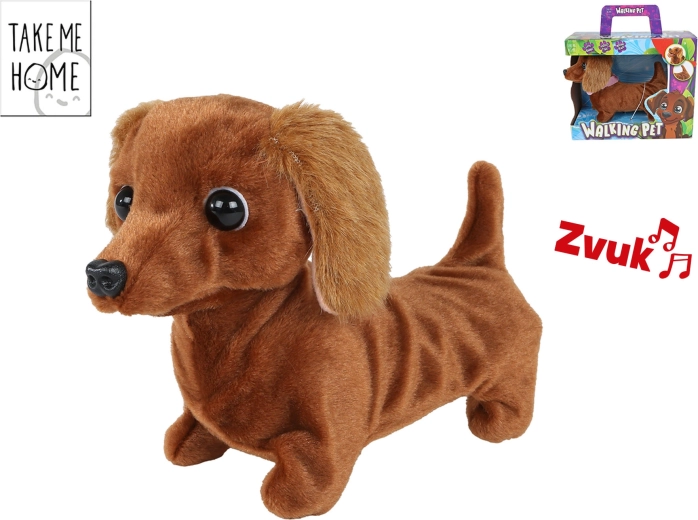 Plyšový jezevčík Take Me Home – interaktivní hračka pro děti