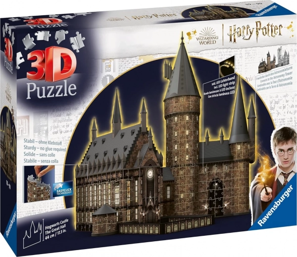 Ravensburger 3D puzzle Hogwarts Velká síň - Noční edice