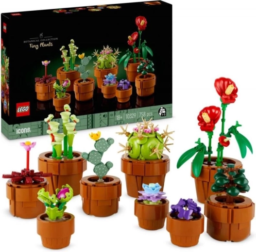LEGO Botanicals malé rostlinky 10329 – dekorativní pokojové rostliny z kostek