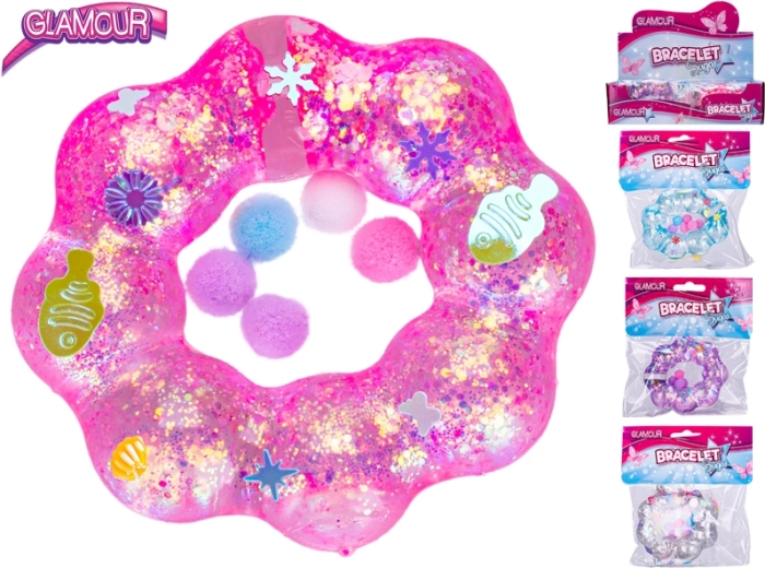 Glamour strečový náramek s flitry 8,5 cm