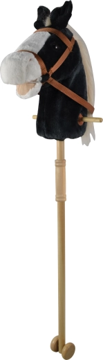Černý kůň na tyči se zvuky, 95 cm