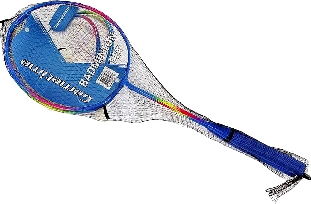 Kovová badmintonová raketa 64 cm s košíčkem