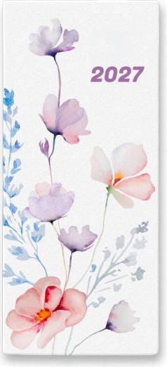 Měsíční diář Flowers 2027 v PVC obalu