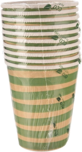 Papírové kelímky Jungle zelené 250 ml (10 ks)