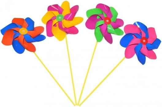 Barevný plastový větrník 20 cm