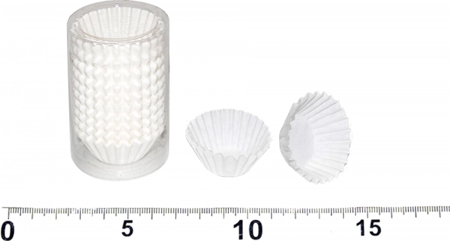 Papírové cukrářské košíčky bílé, 100 ks (průměr 3 cm, výška 2,2 cm)