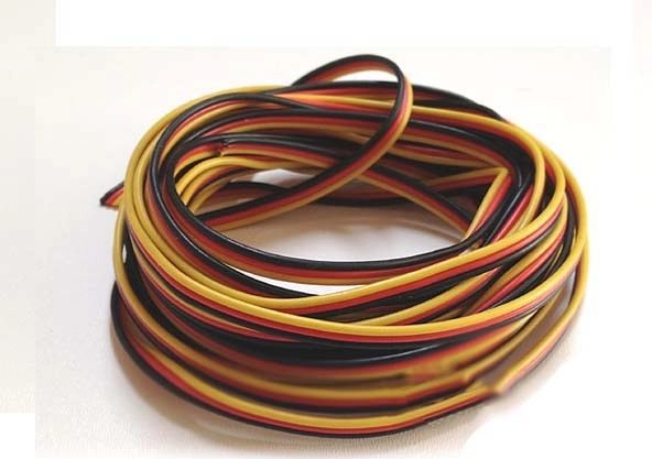 Třížilový servo kabel HITEC plochý 3×0,13 mm - 1 m