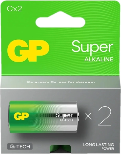 Alkalická baterie C LR14 GP Super, 2 ks