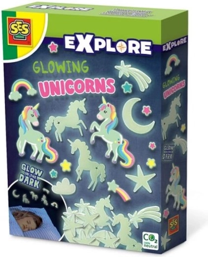 SES Explore svítící jednorožci ve tmě – samolepky na zeď