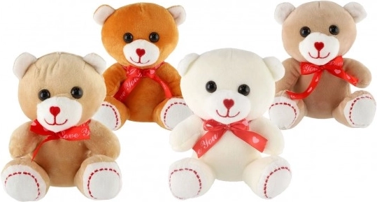 Plyšový medvídek 16 cm s mašlí – měkoučký mazlíček pro miminka