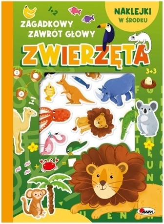 Záhadná motanice – zvířata (edukační knížka s úkoly a plastickými samolepkami)