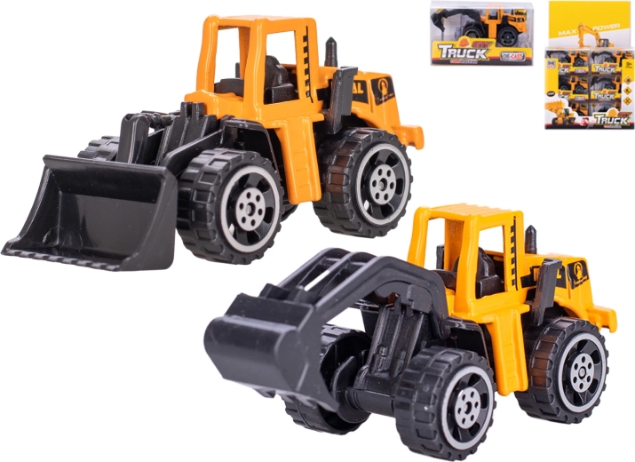 Kovové stavební vozidlo 7 cm s volným chodem