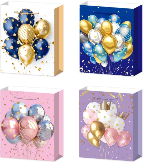 Dárková taška M s balónky 26 × 32 × 10 cm