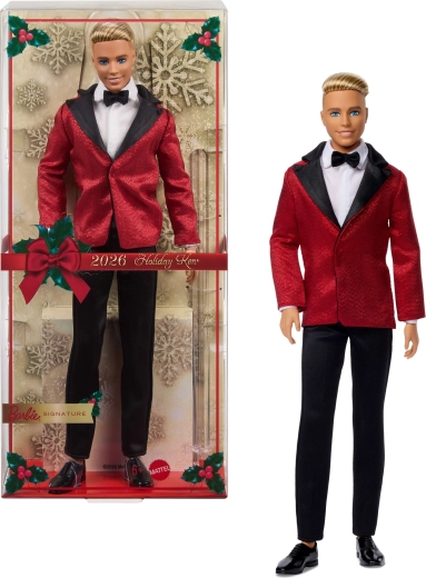 Barbie Signature sběratelská vánoční panenka Ken 2026