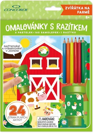 Omalovánky s razítkem Concorde – zvířátka na farmě