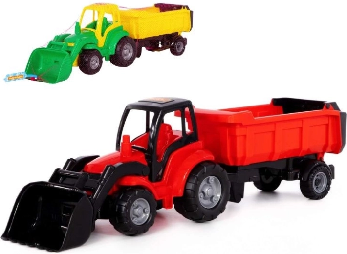 Dětský traktor Šampion s lopatou a přívěsem