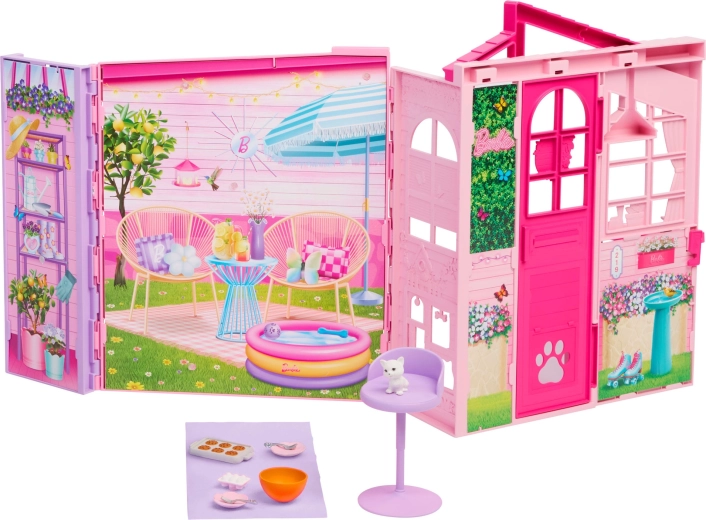 Mattel Barbie Dreamland víkendový skládací domek pro panenky s doplňky