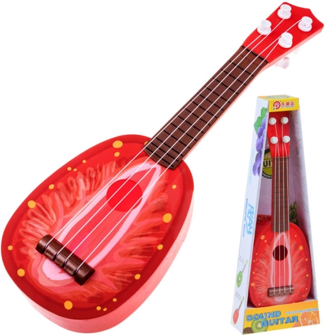 Dětské ukulele – plastová kytarka 37 cm – Jahoda