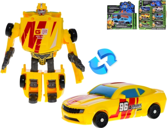 Auto závodní robot 11 cm – transformující hračka pro děti