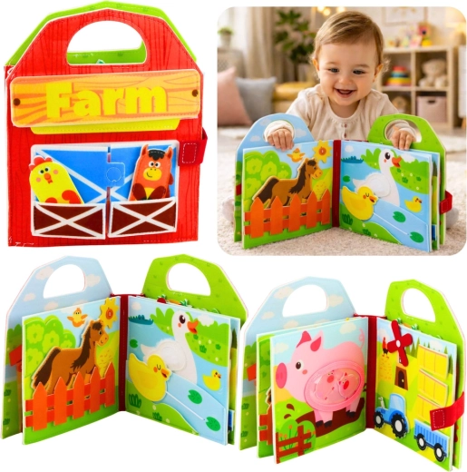 Smyslová filcová knížka – farma a domácí zvířata 3D