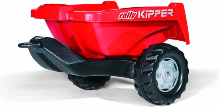 Červená sklápěcí vlečka za traktor Kipper