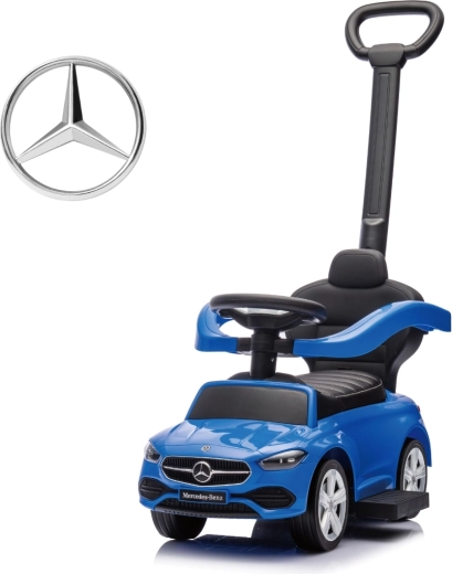 Milly Mally odstrkovadlo s vodicí rukojetí Mercedes-Benz C-Class Deluxe modré