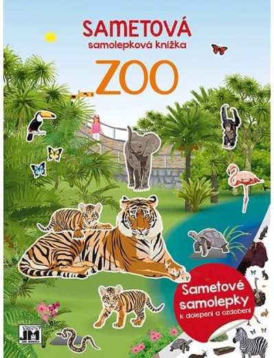 Sametová samolepková knížka Zoo
