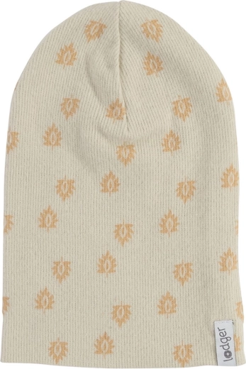 Lodger bavlněná žebrovaná čepice Beanie Print Rib Birch (1–2 roky)