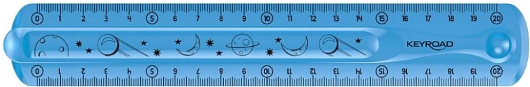 Pravítko KEYROAD Flexi 20 cm modré