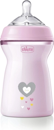 Chicco Natural Feeling antikoliková kojenecká láhev 330 ml pro dívky 6m+