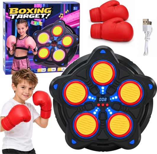 Elektronický boxovací terč pro děti s LED a Bluetooth