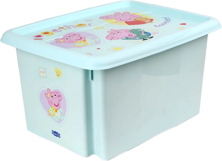 Plastový úložný box s víkem Peppa Pig 15 l