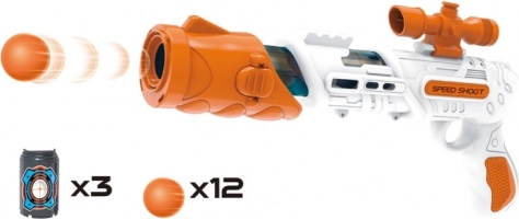 Pistole na pěnové míčky s terči 34 cm