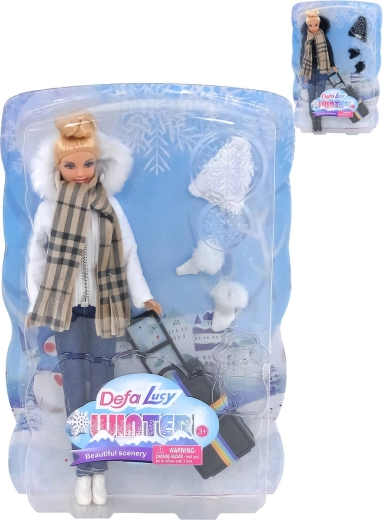 Panenka Defa Lucy winter se zimním oblečkem a doplňky - 1 kus