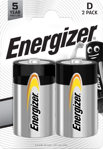 Alkalické baterie D ENERGIZER Everyday, 1,5 V (2 ks)