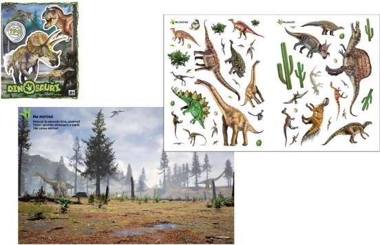 Samolepková knížka dinosauři 21,5 × 28 cm
