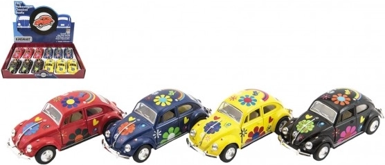 Kovový model auta KINSMART VOLKSWAGEN beetle 13 cm, zpětné natažení, 4 barvy