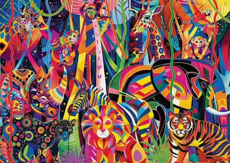 Ravensburger puzzle Barevná džungle XXL 500 dílků