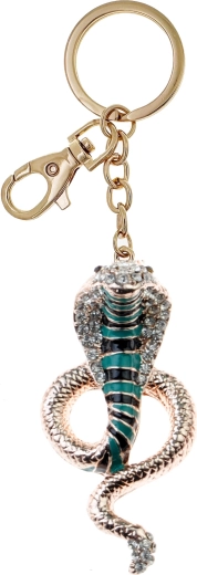 Přívěsek na klíče zlatý had