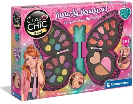 Dětská kosmetická sada Crazy Chic v motýlím pouzdře