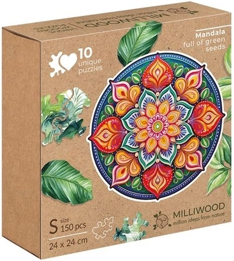Milliwood Peace Harmony mandala naděje – dřevěné puzzle 150 dílků