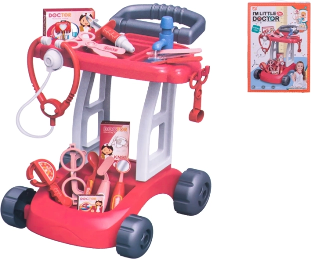 Doktorský vozík s doplňky pro hru na lékaře