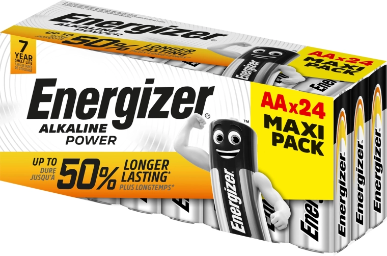 Alkalické baterie AA ENERGIZER Alkaline Power 24 ks
